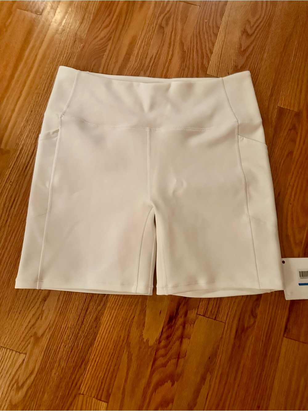 SOLID & STRIPED SPORT NWT White High-Rise Bike Shorts with Side Panels XXL